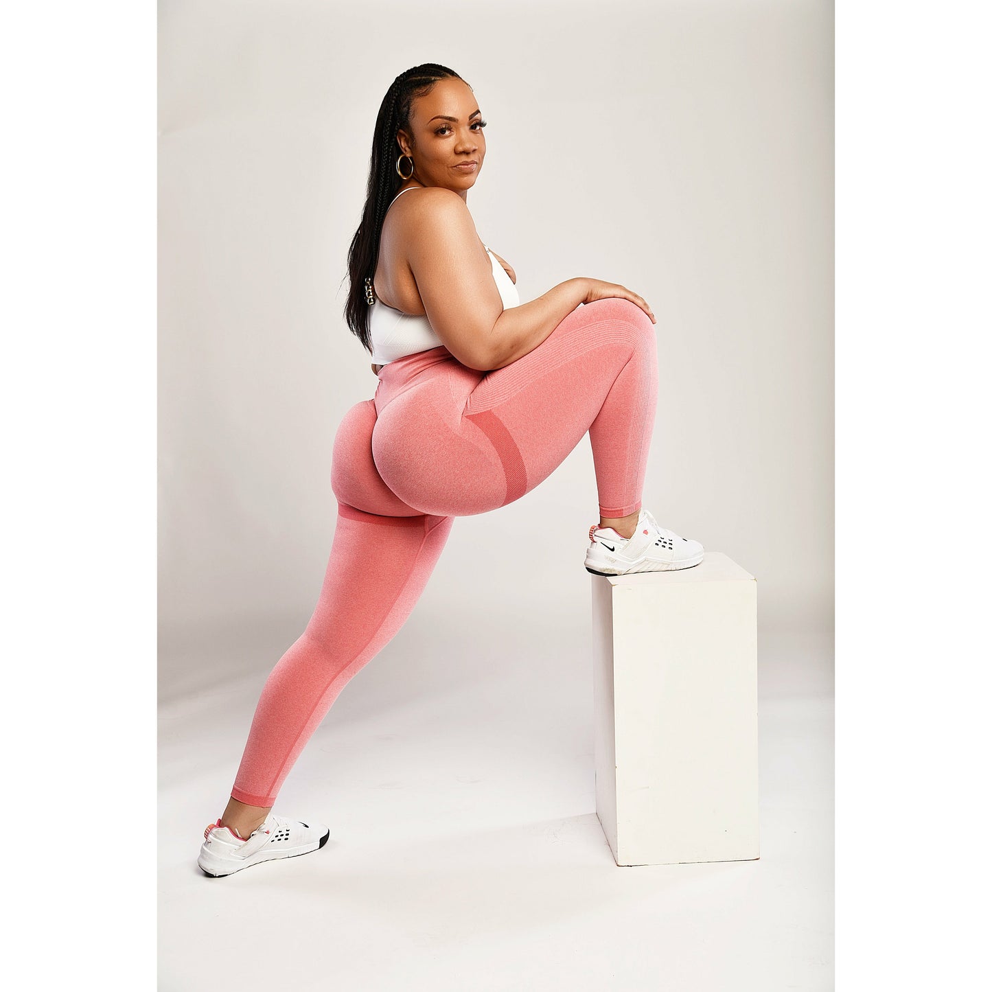 4lorish Scrunch Butt Leggings Activewear 4lorish Fitness, LLC Large Love Me Pink 